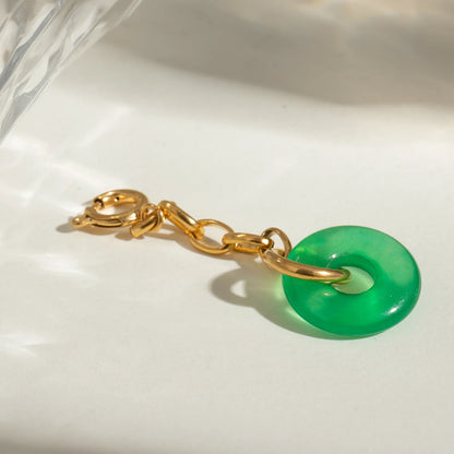 GREEN DONUT CHARM